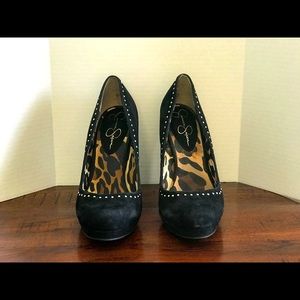 Jessica Simpson suede leopard with studs